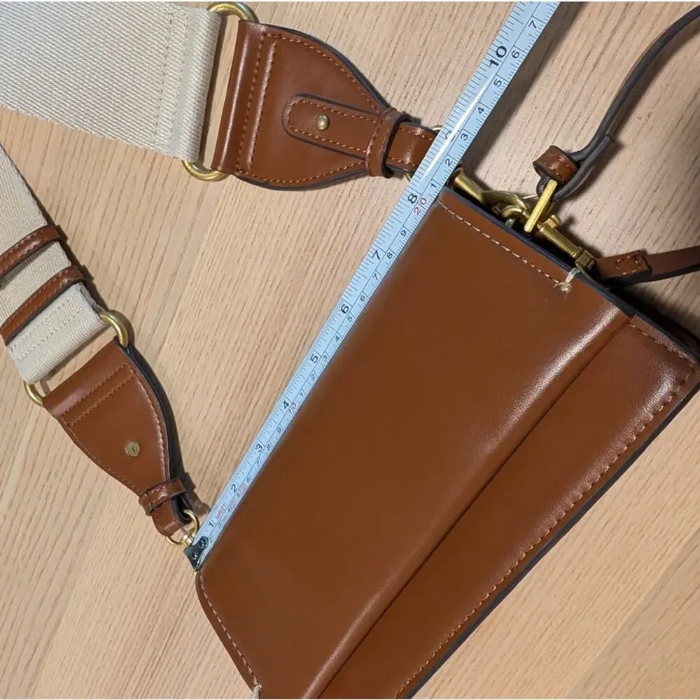 Zara 6587/310 Trendy Brown Faux Leather Mini Bag Shoulder Strap - Picture 10 of 11